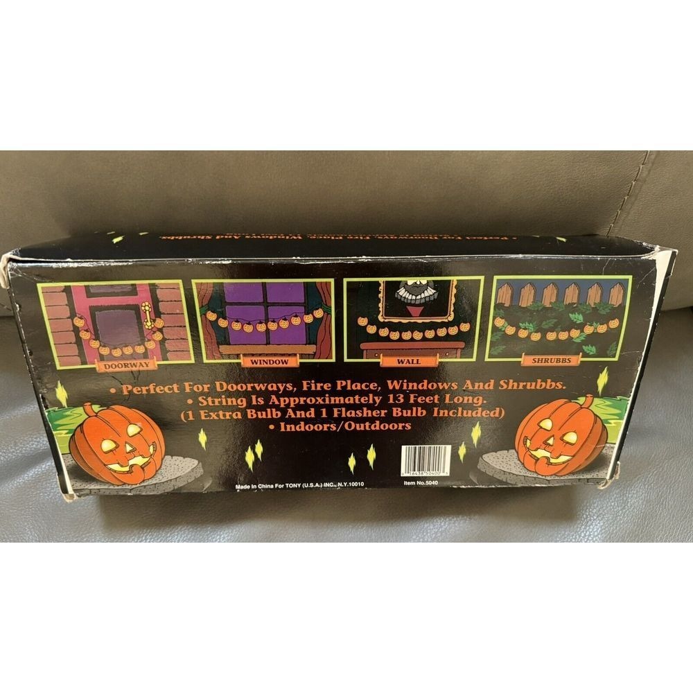 Electrified-Terrified Blinking Halloween Lights - White and Orange - Picture 4 of 5